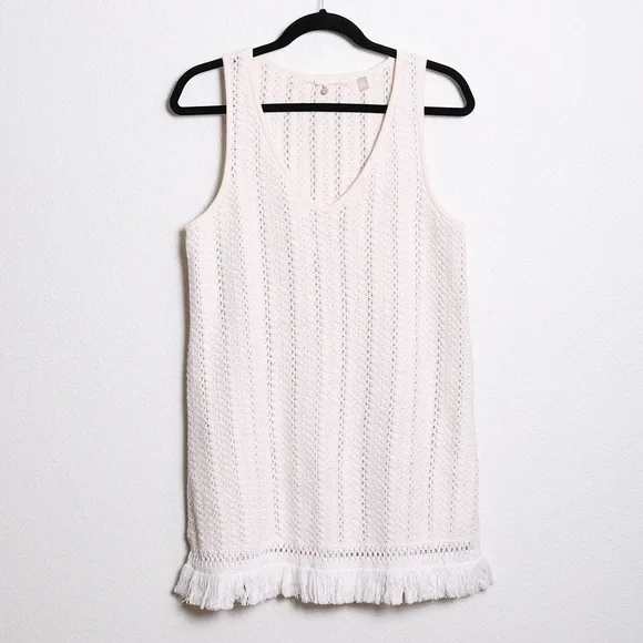 Knitted & Knotted Boho Crochet Knit Fringe Tunic - Picture 2 of 8